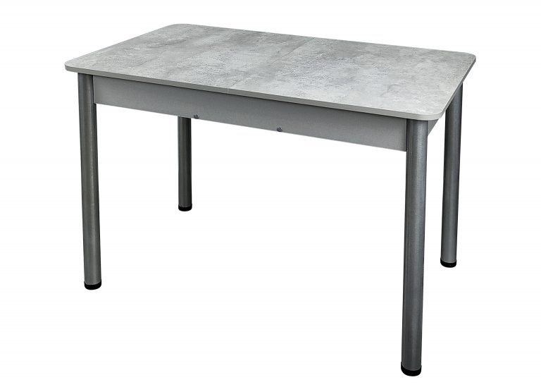 Стол Премьер раздвижной 120 x 80 (+50) см / R40 / ЛДСП Цемент / Опора 4 Искра РУСТ